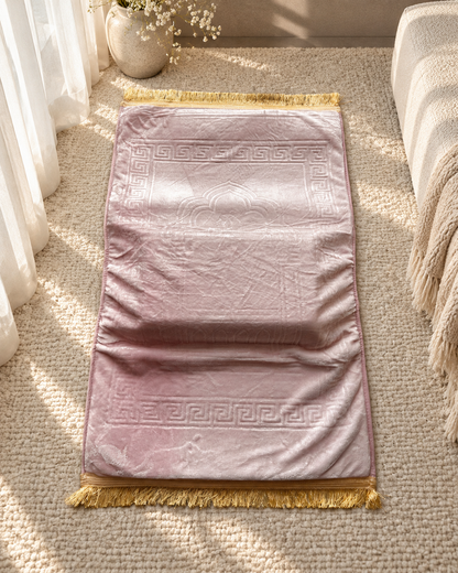 Soft Pink Ma’way gebedskleed met geïntegreerde ondersteuningszones